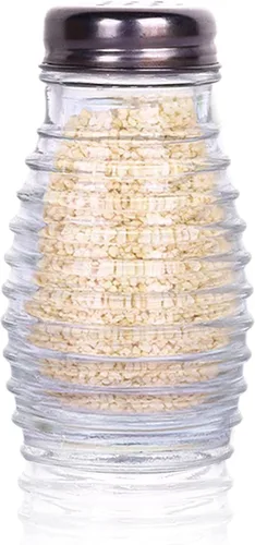 Miniatura 10 de ATB Salero y pimentero de vidrio con tapas de acero inoxidable, dispensadores de especias estilo granja, coctelera de azúcar con sello de frescura