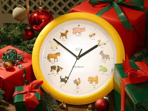 Miniatura 9 de KOOKOO Kids World Sunny Flower - Reloj de pared para niños con sonidos naturales, 12 animales de granja Flor soleada