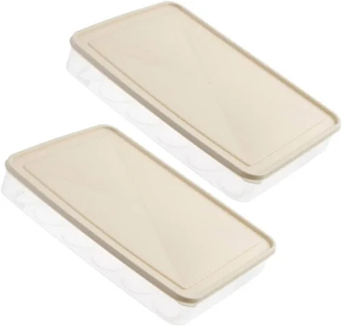 Caja de almacenamiento de huevos frescos con tapa abatible, soporte para huevos para refrigerador, bandejas de huevos de plástico para refrigerador,