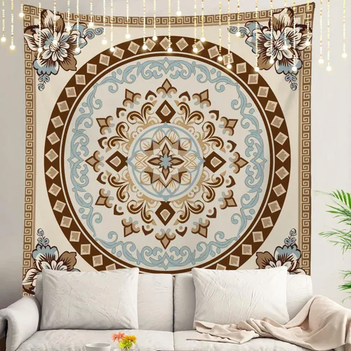 Miniatura 58 de Shrahala Circles Tapestry, Abstract Art With Various Circles Wall Hanging Hd Print Polyester Backdrop For Dorm Room Bedroom 30 X 40 In