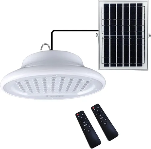 HULPPRE Luz solar para cobertizo de 3000 lm para interiores y exteriores con cuerda de tracción, de día o de noche, del atardecer al amanecer,
