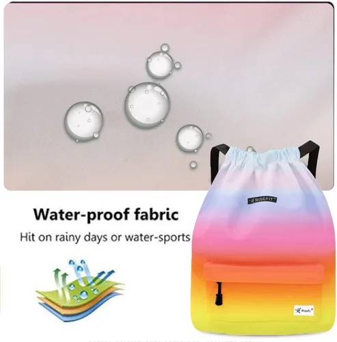 Miniatura 4 de Bolsa impermeable con cordón para ir al gimnasio o la playa, o practicar deportes, unisex