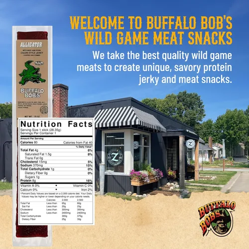 Miniatura 2 de Buffalo Bob's Wild Game - Palito de carne de cocodrilo, 10