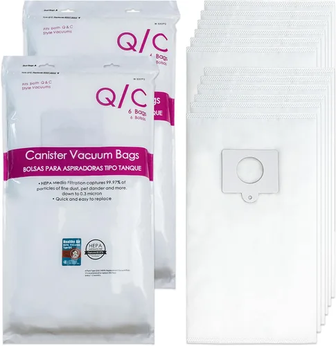 Paquete de 12 bolsas de vacío de repuesto tipo Q/C HEPA compatibles con Kenmore 600 400 200 700 800 Series 81615 81214 81414 81714 21814 BC3005