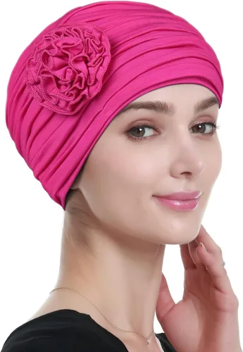 Miniatura 4 de Alnorm Gorros para la pérdida de cabello de quimioterapia con diseño de flores para mujeres