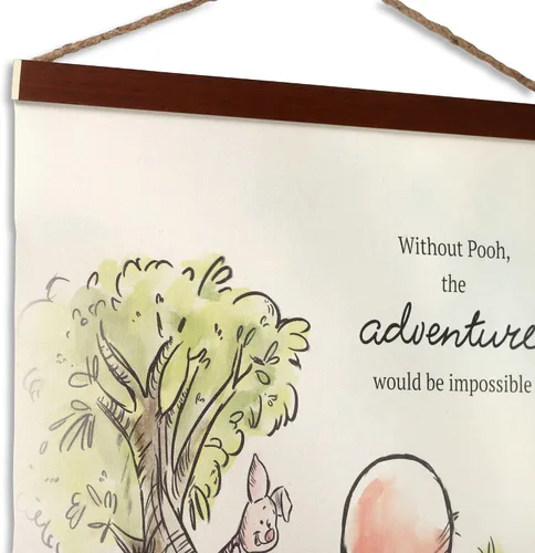Miniatura 4 de Open Road Brands Disney Winnie the Pooh Adventure Banner Colgante de Lona - Decoración de Pared Divertida de Pooh y Amigos para el Hogar