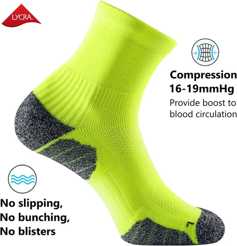 Miniatura 16 de CWVLC Calcetines deportivos de compresión acolchados para hombres y mujeres