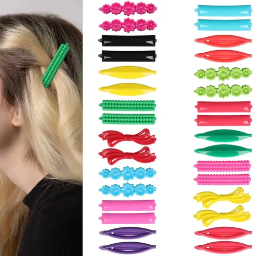 Miniatura 12 de Juego de 32 pinzas para el cabello, pasadores de pelo para mujeres y niñas, accesorios para el cabello grueso, fino y normal, pequeños, multicolor
