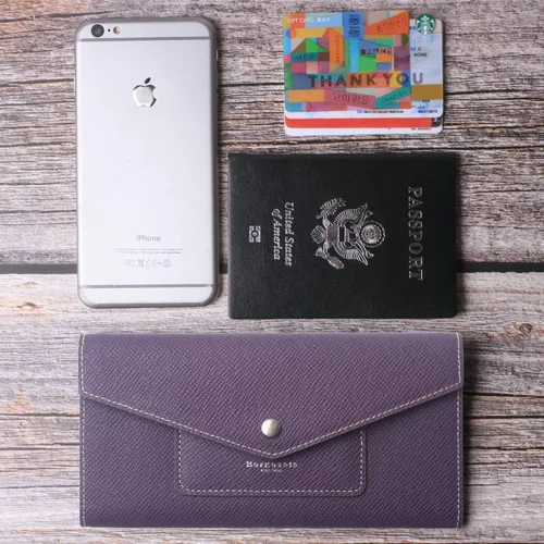 Miniatura 6 de Cartera de piel para mujer RFID con sobres ultrafinos