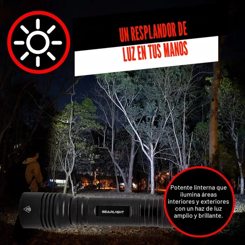 Miniatura 5 de GearLight S2000 - Linterna LED de alto lúmen, súper brillante, potente, táctica de tamaño mediano para actividades al aire libre y uso de emergencia