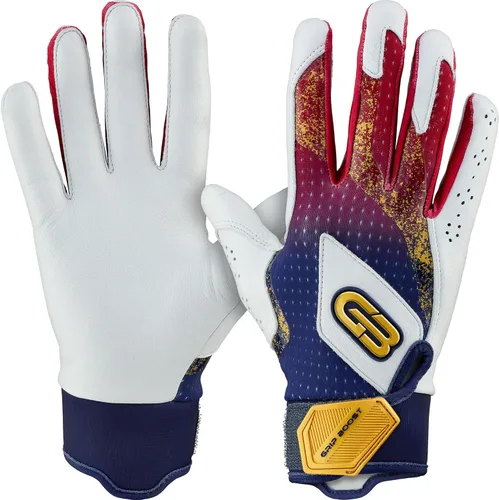 Grip Boost Loaded - Guantes de bateo de béisbol con piel Boost Plus, tallas para adultos y jóvenes USA