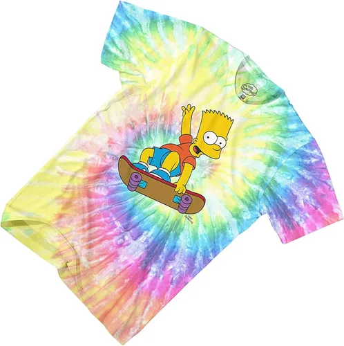 Miniatura 4 de The Simpsons Bart Simpson - Camisa clásica para hombre, Homer, Bart, Lisa, camiseta de teñido anudado