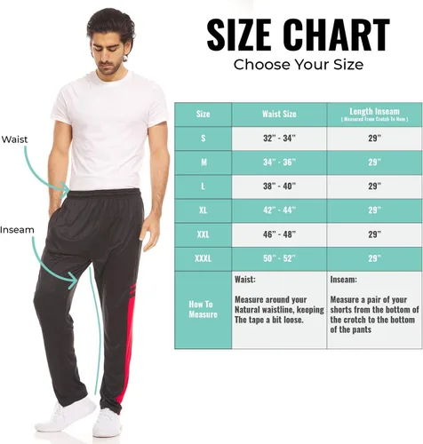 Miniatura 6 de DARESAY Pantalones deportivos Tech de forro polar Dry Fit Performance para hombre paquete de 3