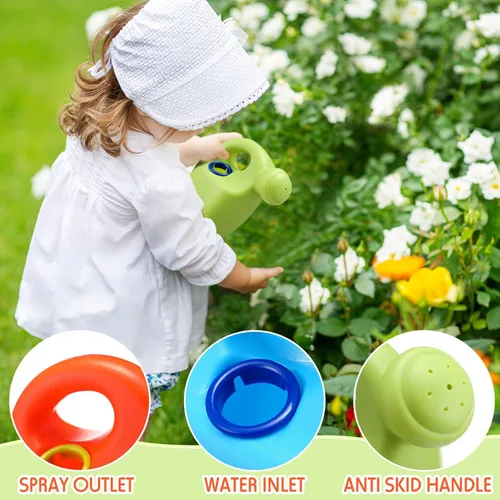 Miniatura 6 de Lunmon 6 regaderas de plástico para niños, mini regaderas a granel para niños pequeños, flores, jardín, arena, playa, juguete, herramientas