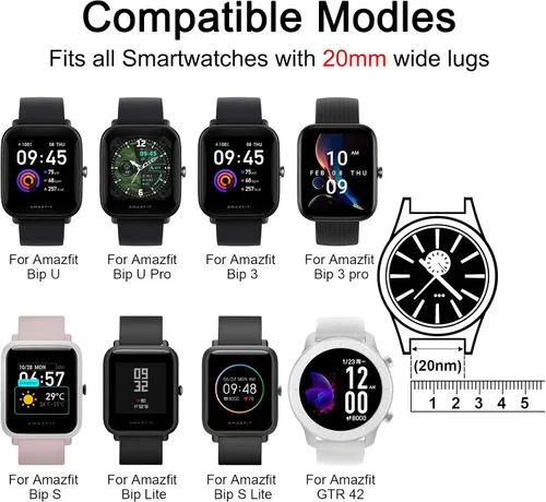 Miniatura 3 de Wanme Bandas de metal para Amazfit GTS 4 / GTS 4 Mini / GTS 3 / GTS 2 / GTS 2e / GTS 2 mini, correa de repuesto de acero inoxidable de liberación