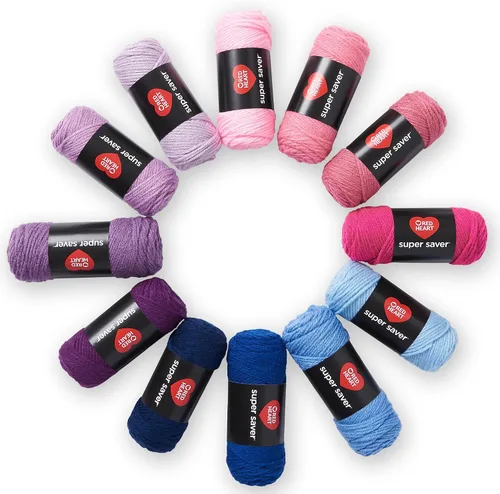 Miniatura 10 de Red Heart Super Saver Super Yarn - Kit de manualidades para proyectos de ganchillo y tejer y amigurumi