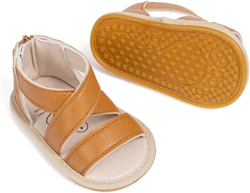Miniatura 102 de Meckior Sandalias de verano con punta abierta y suave de piel sintética para bebés y niñas pequeñas