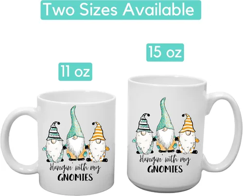 Miniatura 4 de Divertida taza de cerámica de gnomo, taza de café Hangin with my Gnomies, regalos para adultos, taza de café, día de San Valentín, cumpleaños