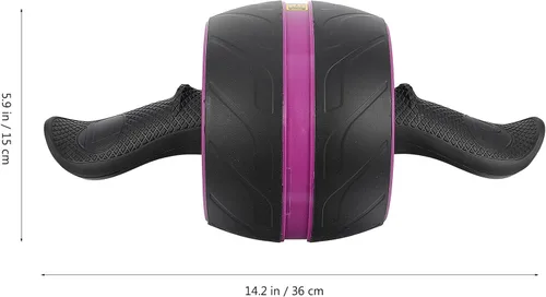 Miniatura 5 de BESPORTBLE Rueda de rodillo de rebote automático para entrenamiento de núcleo con asas anchas antideslizantes, equipo de fitness silencioso