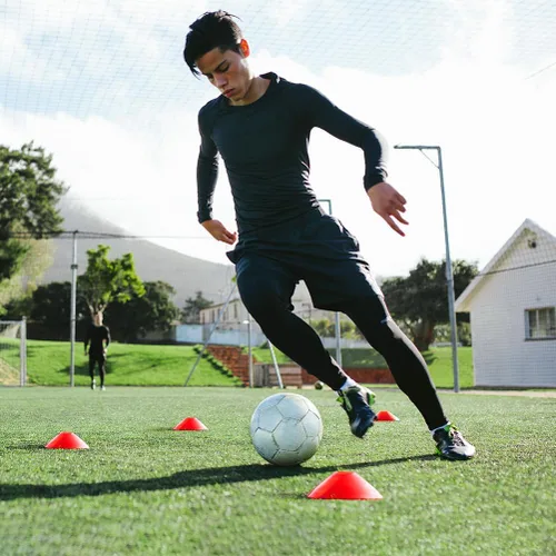 Miniatura 9 de GHB Conos de fútbol 25/50/100 paquete Discos de fútbol deportivos Conos de entrenamiento Marcadores de campo Conos de agilidad para tráfico, 50PCS