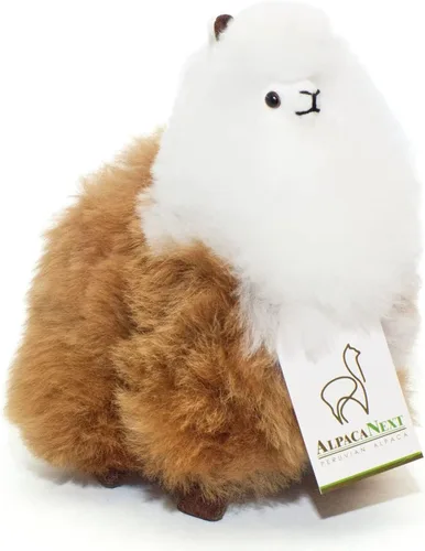 Miniatura 17 de Alpaca Animal de Peluche – 9 pulgadas. Linda Alpaca de Peluche Suave y Abrazable, Juguete de Alpaca de Peluche Hecho a Mano con Pelo Natural de Beige