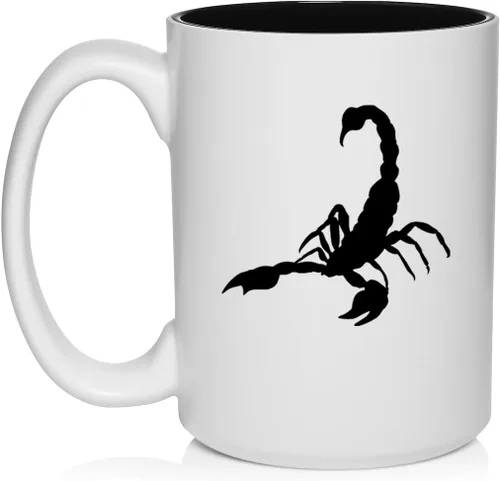 Miniatura 12 de Daylor Taza de café de cerámica Scorpion, regalo para ella, él, amigo, compañero de trabajo, esposa, esposo (11 onzas, azul)