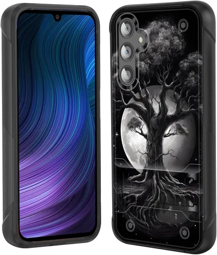 Miniatura 14 de Funda para Galaxy S24 Plus con soporte, doble capa híbrida de policarbonato duro y silicona suave, resistente a prueba de golpes, funda protectora
