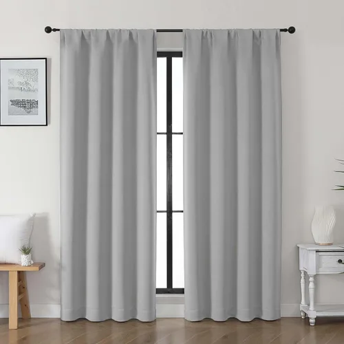 Miniatura 146 de Gwine Cortinas opacas para dormitorio, 54 pulgadas de largo, paneles de cortina de ventana con aislamiento térmico y reducción de ruido, cortinas