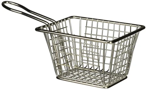 Miniatura 5 de American Metalcraft FRYT433 - Cesta rectangular de acero inoxidable para papas fritas, 4 pulgadas de largo x 3 pulgadas de ancho, color plateado