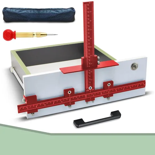 Miniatura 7 de Haootadiy Plantilla de hardware de gabinete, plantilla de aleación de aluminio para manija de gabinete, plantilla de gabinete para una instalación