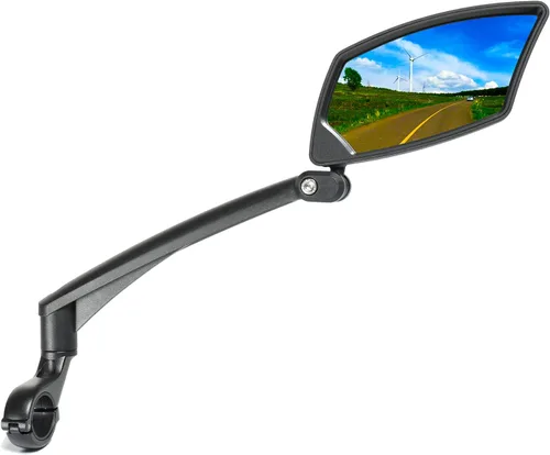 Miniatura 10 de BriskMore Espejo de bicicleta para manillar - Cristal HD transparente, espejo ajustable y plegable de 360° para una conducción segura, gran angular