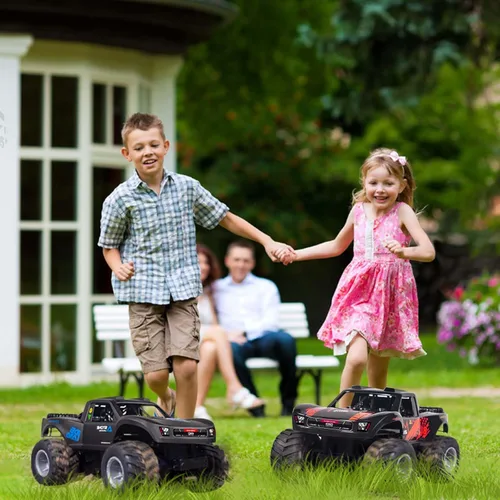 Miniatura 6 de KB KAIBO - Camiones monstruo impermeables para niños, 2.4G, coche RC anfibio, 1:16, barco RC todo terreno para niños y adultos, 4WD, 2 baterías Q156
