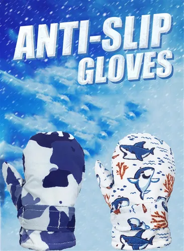 Miniatura 6 de Urban Virgin Guantes de invierno para bebés y niños pequeños, con forro polar, cálidos, impermeables, guantes de nieve para niños y niñas