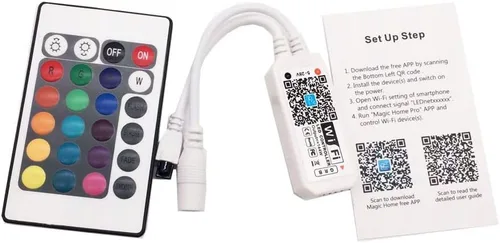 Miniatura 5 de Controlador inteligente WiFi inalámbrico RGB LED que funciona con sistema Android iOS aplicación de teléfono móvil para tira de luz LED 5050 3528