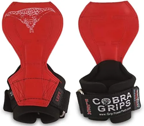 Miniatura 15 de Cobra Grips Flex Model Weight Lifting Gloves Heavy Duty Straps Alternative Power Lifting Hooks for Deadlifts with Padded Wrist Wrap Support