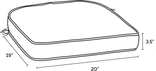 Miniatura 3 de Arden Selections ProFoam Performance - Cojín para asiento de exterior, 19 x 20, azul marino clásico
