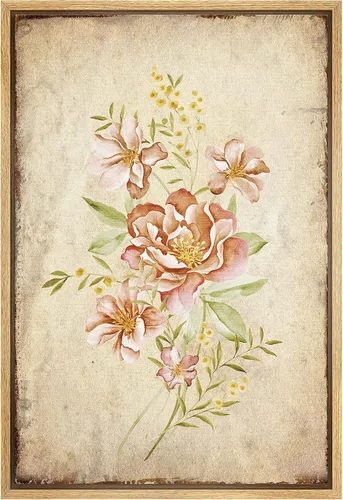 Miniatura 57 de SIGNFORD Lienzo impreso para pared, acuarela, floral, retro, abstracto, naturaleza, desierto, ilustraciones florales botánicas, arte moderno