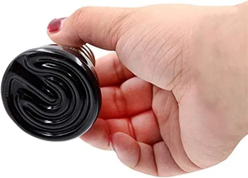 Miniatura 4 de 4 paquetes de 50 W negro lámpara de calor de cerámica mini reptil lámpara de calor bombillas E26/E27 110V infrarrojo emisor de calor de reptil