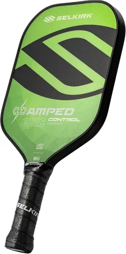 Selkirk Sport Amped Control Pickleball Paddle | Precision & Control Fiberglass Pickleball Paddles | 16mm X5 Core | Made in USA Verde | Peso medio