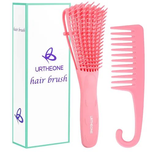 Cepillo desenredante para el cabello, cepillo desenredante para adultos y niños, juego de peines para cabello rizado, ondulado y con bucles, para