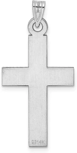 Miniatura 4 de Colgante de cruz de oro blanco de 14 quilates 1417in 0709in estilo XR491