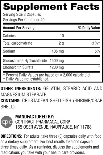 Miniatura 2 de Earth's Splendor Glucosamina HCI 1500 mg de sulfato de condroitina 1200 mg Suplemento para hombres y mujeres, apoya la salud de las articulaciones
