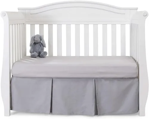 Miniatura 8 de EVERYDAY KIDS Falda plisada azul marino para cuna; falda de cama de cuna de 100% algodón natural para bebés niños y niñas; volantes para cuna