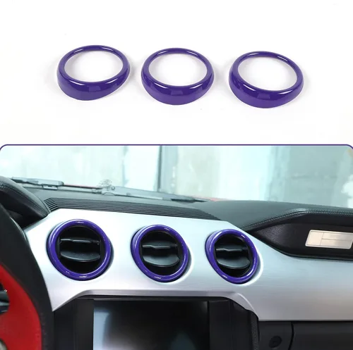 Miniatura 11 de RT-TCZ Anillo de cubierta de ventilación de salida de aire acondicionado para consola central, accesorios interiores para Ford Mustang 2015-2022, 3