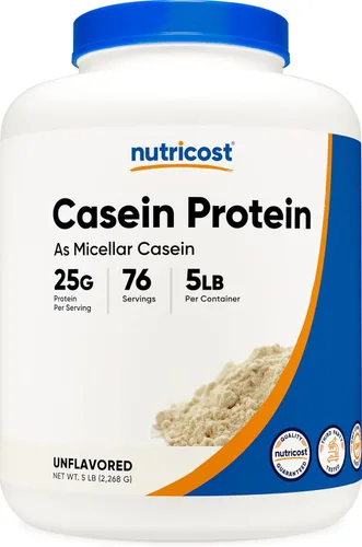 Miniatura 10 de Nutricost Proteína en Polvo de Caseína 2lb Vainilla - Caseína Micelar, Sin Gluten, Sin OGM