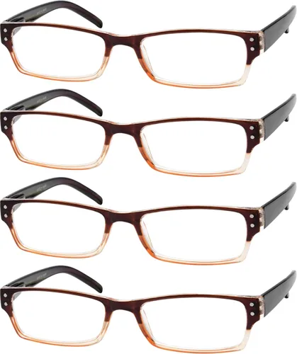 Miniatura 10 de Eyekepper Lentes de lectura, paquete de 4 lentes de sol de lectura para mujeres y hombres, lentes de lectura bajo el sol, lentes de lectura de dos