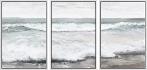 Miniatura 16 de SIGNWIN Lienzo enmarcado para pared, juego de arte sereno de pantanos con humedales verdes e ilustraciones de agua tranquila, arte moderno