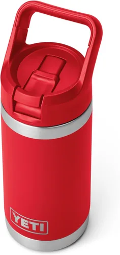 Miniatura 3 de YETI Rambler Jr. - Botella de 12 onzas para niños, con tapa con pajilla Rojo rescate