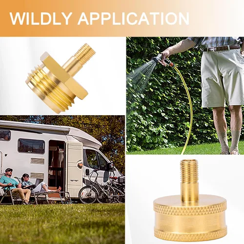 Miniatura 6 de Tapón de Soplado de Latón para RV, Válvula de Inflado de Neumáticos a Grifo de Manguera de Jardín Macho, Adaptador de Soplado para Winterización