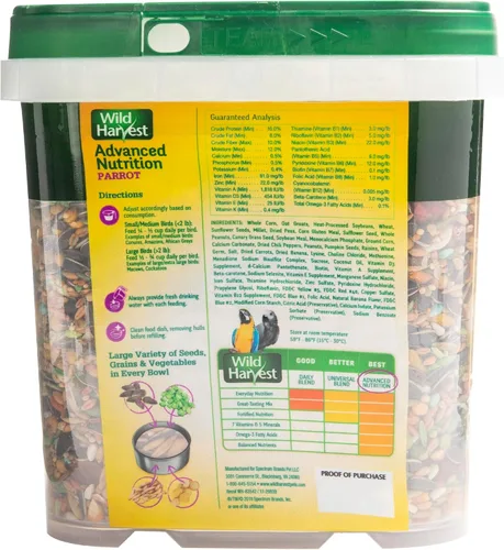 Miniatura 2 de Wild Harvest Advanced Nutrition - Loro de 4 libras, mezcla de semillas, granos y verduras